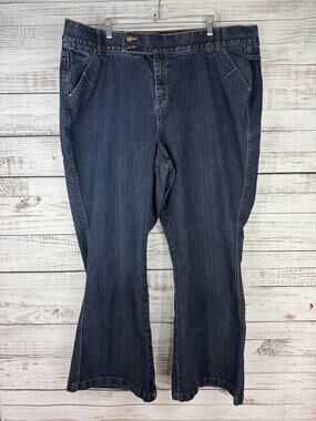 Lane Bryant Flare Jeans Tighter Tummy Technology 24 Plus Stretch Classic Casual